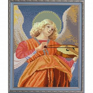 Рисунок на ткани-"Ангел играющий на виоле" (Мелоццо да Форли)"