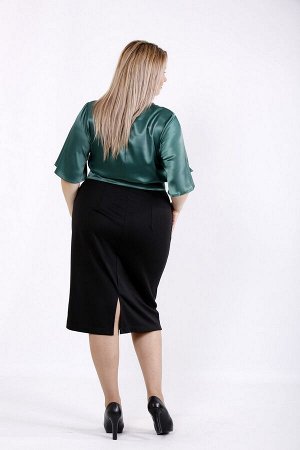 Платье 0934-2 (блузка и юбка) зеленый