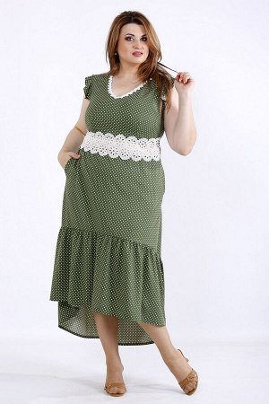 Платье 1216-3 зеленое