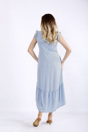 Платье 1216-1 голубое