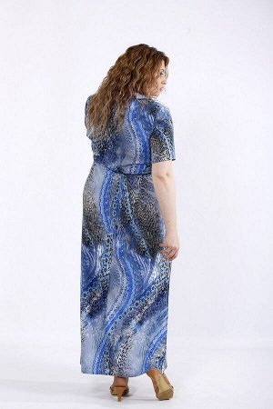 Платье 1190-2 голубой принт