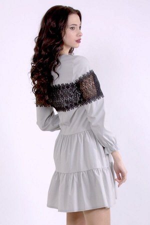 Платье 1396-1 серый