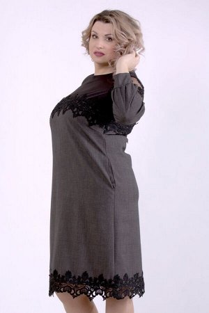 Платье 1395-2 серый