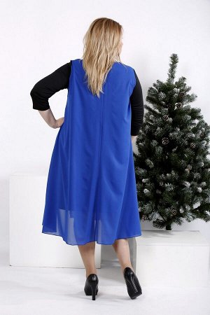 Платье 0972-2 черный/синий
