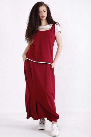 Комплект: юбка и блузка 1490-1 бордо
