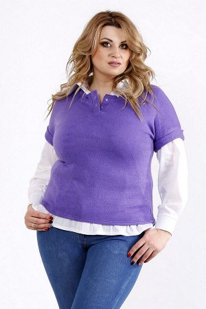 Блузка 1106-1 фиолетовая (рубашка отдельно)