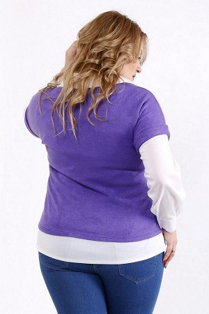 Блузка 1106-1 фиолетовая (рубашка отдельно)