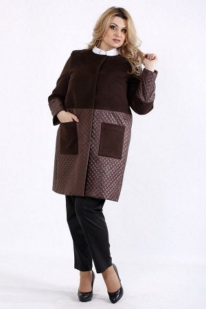 Пальто 1090-3 коричневое