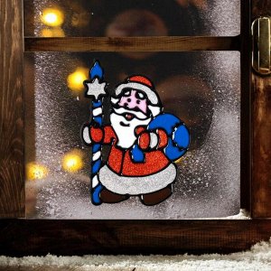 Наклейка на стекло «Дед мороз», 16 х 11,7 см