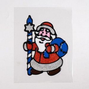 Наклейка на стекло «Дед мороз», 16 х 11,7 см