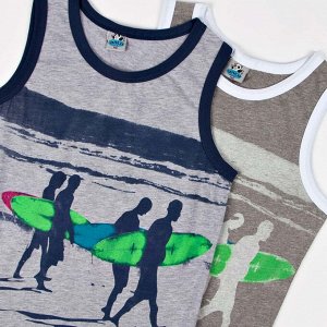 Майка Mago Surfers подростковая для мальчика Цвет: серый