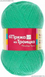 Пряжа из Троицка &quot;Чистошерстяная&quot;зеленая бирюза