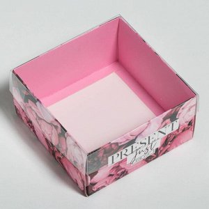 Коробка под бенто-торт с PVC крышкой «Present», 12 х 6 х 11.5 см
