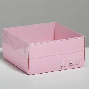 Коробка под бенто-торт с PVC крышкой Love, 12 х 6 х 11,5 см