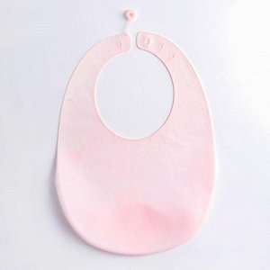 Нагрудник детский, силиконовый с карманом, цвет розовый