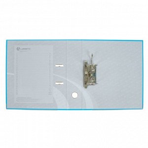 Папка-регистратор А4, 80 мм, PP Lamark, голубой, металлическая окантовка. карман, разобранный