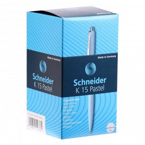 Ручка шариковая автоматическая Schneider "K15", узел 1,0 мм, корпус пастель микс, синяя, под лого, цена за 1 шт
