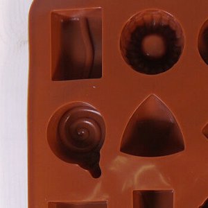 Форма силиконовая для шоколада "Печенье и конфеты" 20*10 см, 15 ячеек