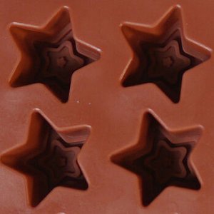 Форма силиконовая для шоколада "Звездное небо" 20*10 см, 15 ячеек
