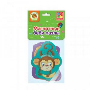 Мягкие магнитные Baby puzzle "Львенок и обезьянка" 2 картинки 8 эл.