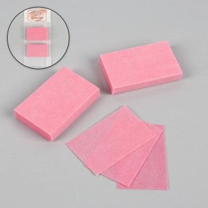 Салфетки для маникюра, безворсовые, 50 шт, цвет розовый