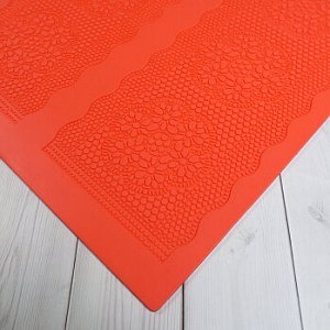 Силиконовый коврик для айсинга "Цветочная мозайка двойная" 40*27 см