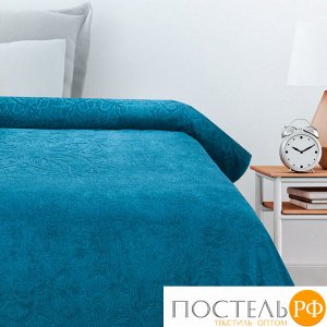 Покрывало-простынь махровое 200х220 цветное 430г/м.кв. с жакк.узором "Вензель" МУРЕНА (0711003)