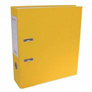 Папка-регистратор А4, 80 мм, PP Lamark, металлический уголок, карман, разобранный, жёлтая