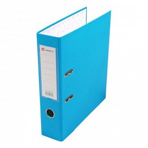 Папка-регистратор А4, 80 мм, PP Lamark, голубой, металлическая окантовка. карман, разобранный