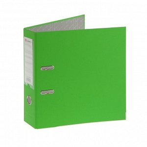 Папка-регистратор А4, 80 мм, PP Lamark, светло-зелёная, металлическая окантовка, карман, разобранный