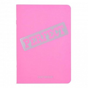 Тетрадь 48 листов в клетку "Розовый мир. Дизайн 4", картонная обложка, ламинация Soft Touch, блок офсет 70 г/м2