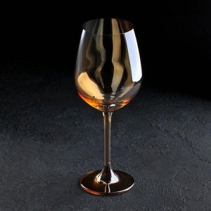 Бокал для вина «Родос», 400 мл, 8?20 см, цвет золотой