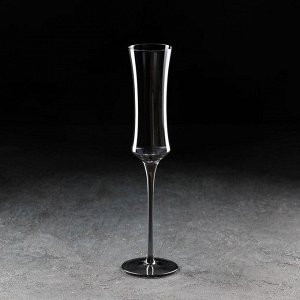 Бокал для шампанского «Кира», 180 мл, 7х25,5 см, цвет графит