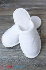 Махровые тапочки с закрытым мысом