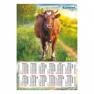 Календарь листовой А2 "Символ года - 2021 - 105"