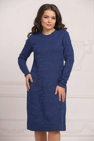 Платье вязаное 3565 К  Синий