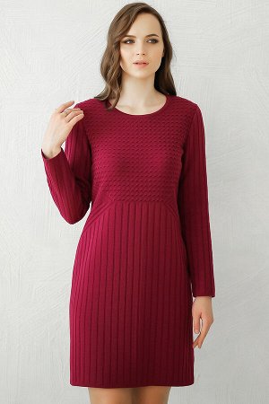 Платье вязаное 4147 К  Пурпурный