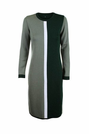 Вязаное платье 3775 К  Темно-зеленый