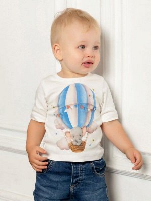 Футболка "Слоненок на воздушном шарике" для мальчика малыша