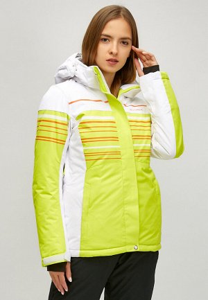 Женская зимняя горнолыжная куртка салатового цвета 1856Sl