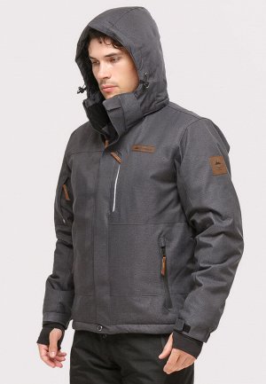 MTFORCE Мужская зимняя горнолыжная куртка темно-серого цвета 1901TC