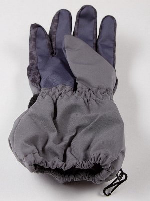 Подростковые для мальчика зимние горнолыжные перчатки серого цвета 972Sr