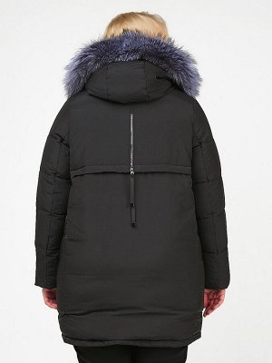 Куртка зимняя женская молодежная черного цвета 92-955_701Ch