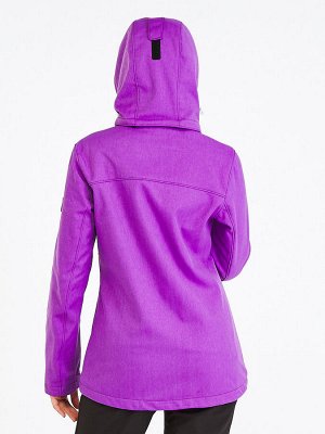 Женский осенний весенний костюм спортивный softshell фиолетового цвета 019077F