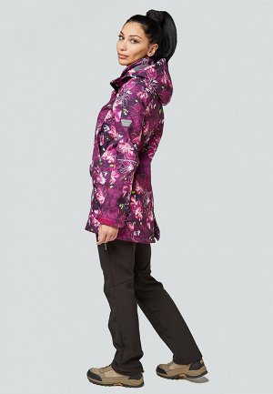 Женский осенний весенний костюм спортивный softshell фиолетового цвета 01922-2F