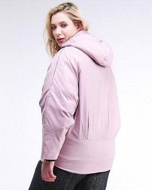 Куртка зимняя женская "летучая мышь" розового цвета 74-903_1R