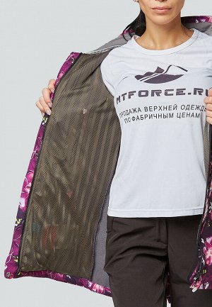 Женский осенний весенний костюм спортивный softshell фиолетового цвета 01922-2F