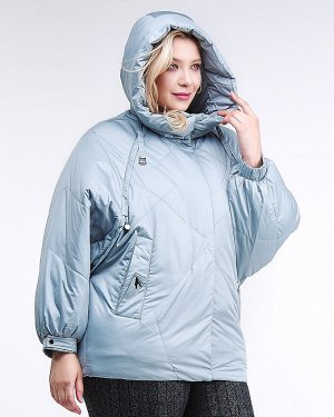 Женская зимняя классика куртка большого размера серого цвета 78-902_3Sr