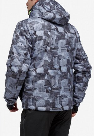 Мужская зимняя горнолыжная куртка серого цвета 18122-1Sr