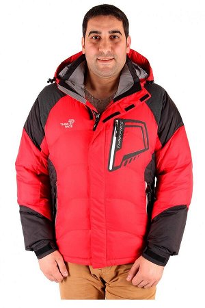 Мужская зимняя спортивная куртка красного цвета 9406Kr